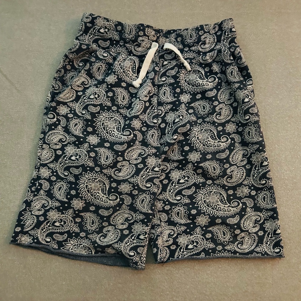 Men's Paisley Swim Shorts - Navy and Grey
